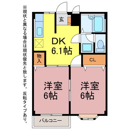 東谷ハイツⅠの物件間取画像